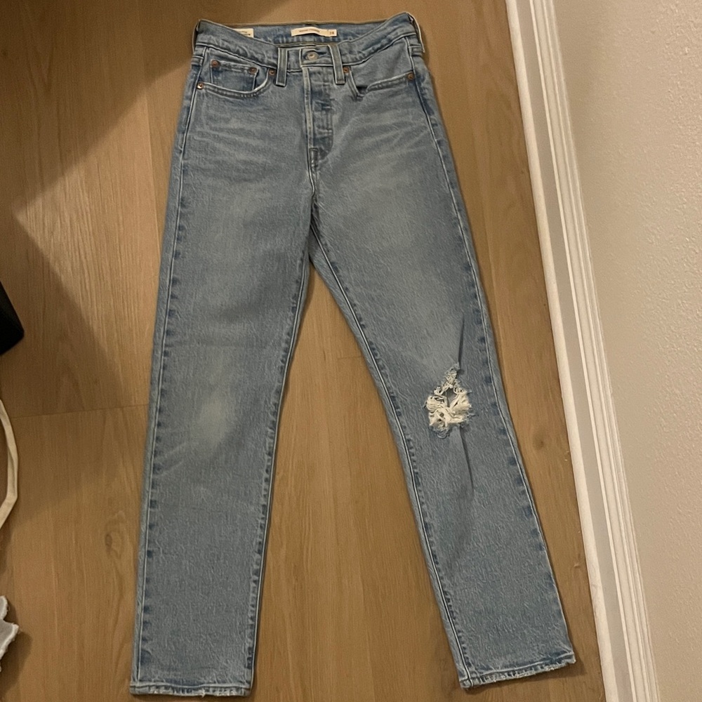 Levi's Blue Jeans and Light Blue Cutoff Shorts Bundle - Picture 2 of 7